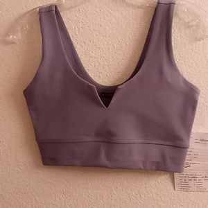 NEW BODY LANGUAGE ROYA Top Proto Sample Yoga Gym Active Wear Sz S Gray Color B19